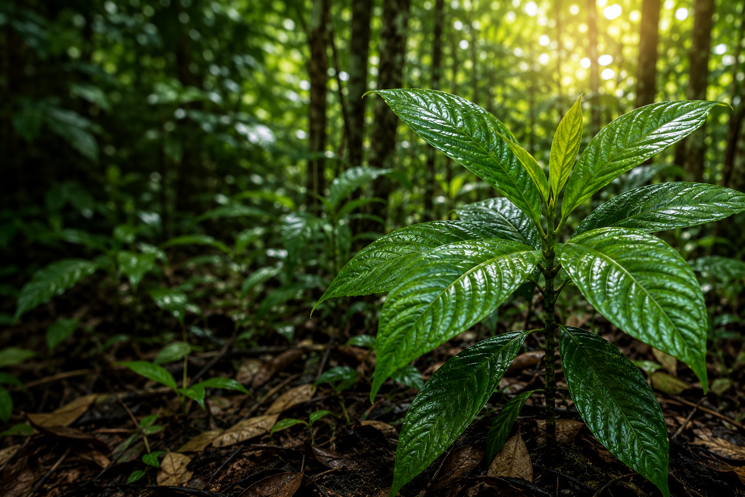 Cultivo de Chacrona na sombra e em SAF